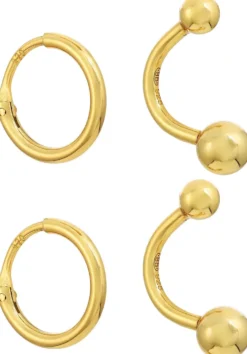 Bijou Brigitte Basics|Ohrringe 925Er Silber>Ohrstecker-Set - Classic Design gold