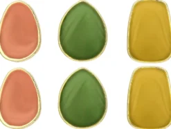 Bijou Brigitte Ohrstecker>Ohrstecker-Set - Colorful Enamel braun, grün, gelb