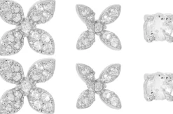 Bijou Brigitte Blumenschmuck|Ohrstecker>Ohrstecker-Set - Elegant Petals silber