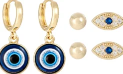 Bijou Brigitte Ohrringe Gold|Ohrstecker>Ohrstecker-Set - Evil Eye gold, blau