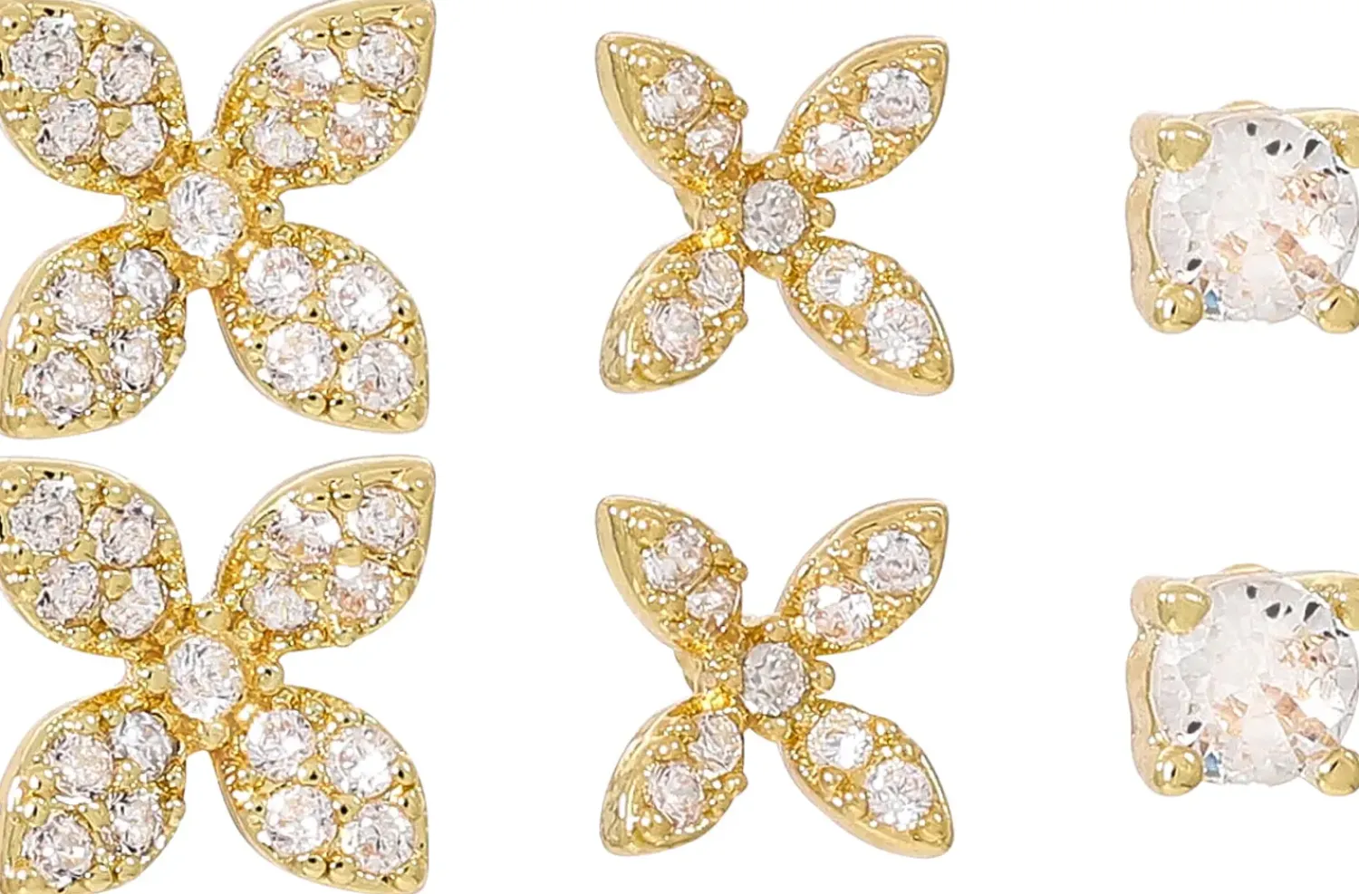 Bijou Brigitte Ohrringe Gold|Blumenschmuck>Ohrstecker-Set - Floral Fizz gold