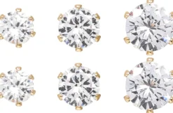 Bijou Brigitte Basics|Ohrringe Gold>Ohrstecker-Set - Glamorous Trio gold