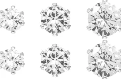 Bijou Brigitte Basics|Hochzeitsgäste>Ohrstecker-Set - Glamour Trio silber