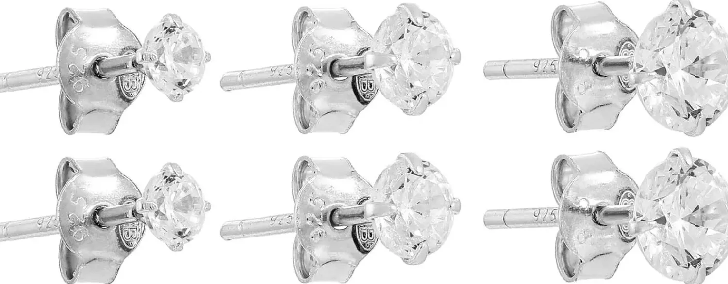 Bijou Brigitte Silver Crystals|Ohrstecker>Ohrstecker-Set - Gleaming Starshine silber