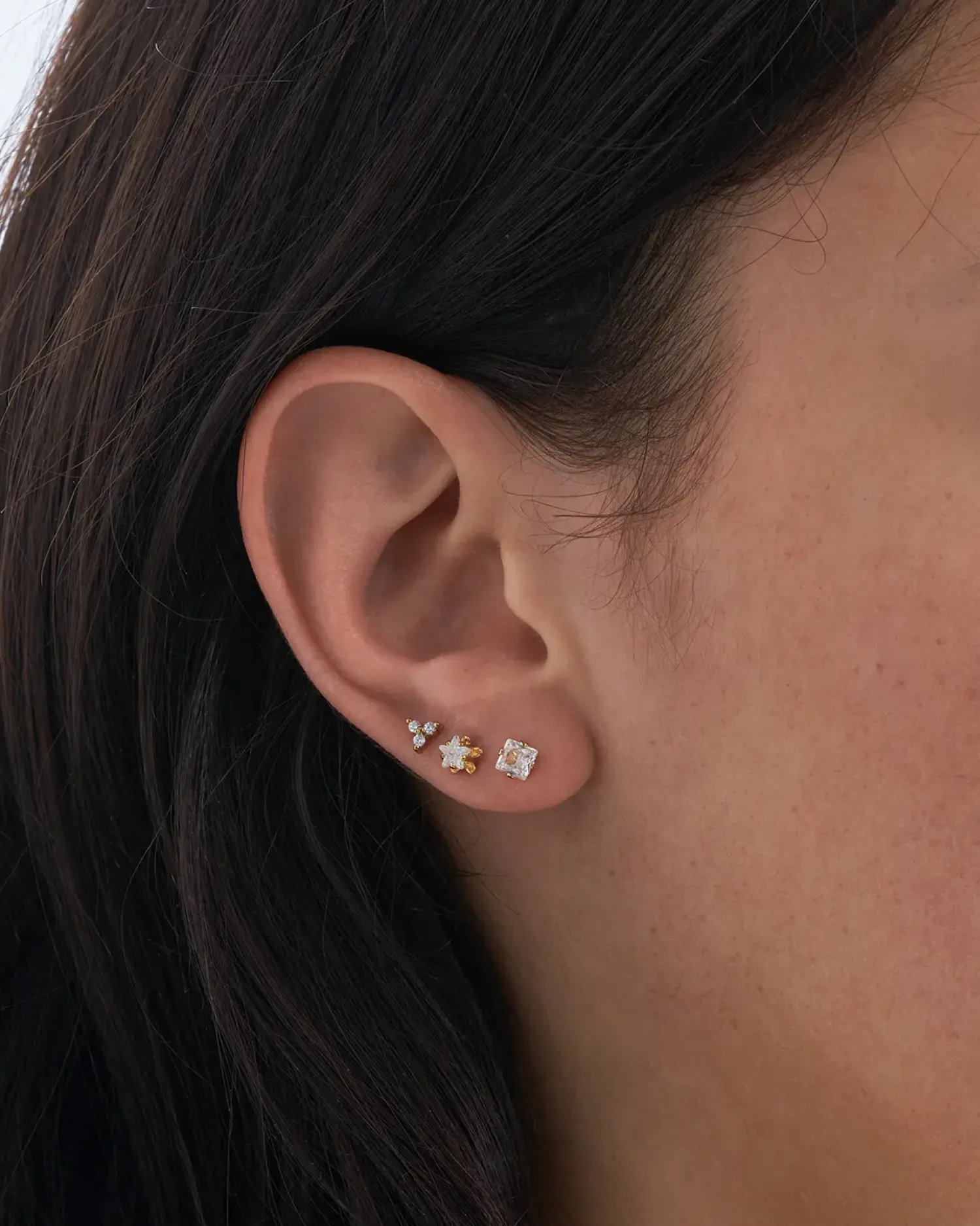 Bijou Brigitte Ohrringe Gold|Ohrstecker>Ohrstecker-Set - Gleaming Trio gold