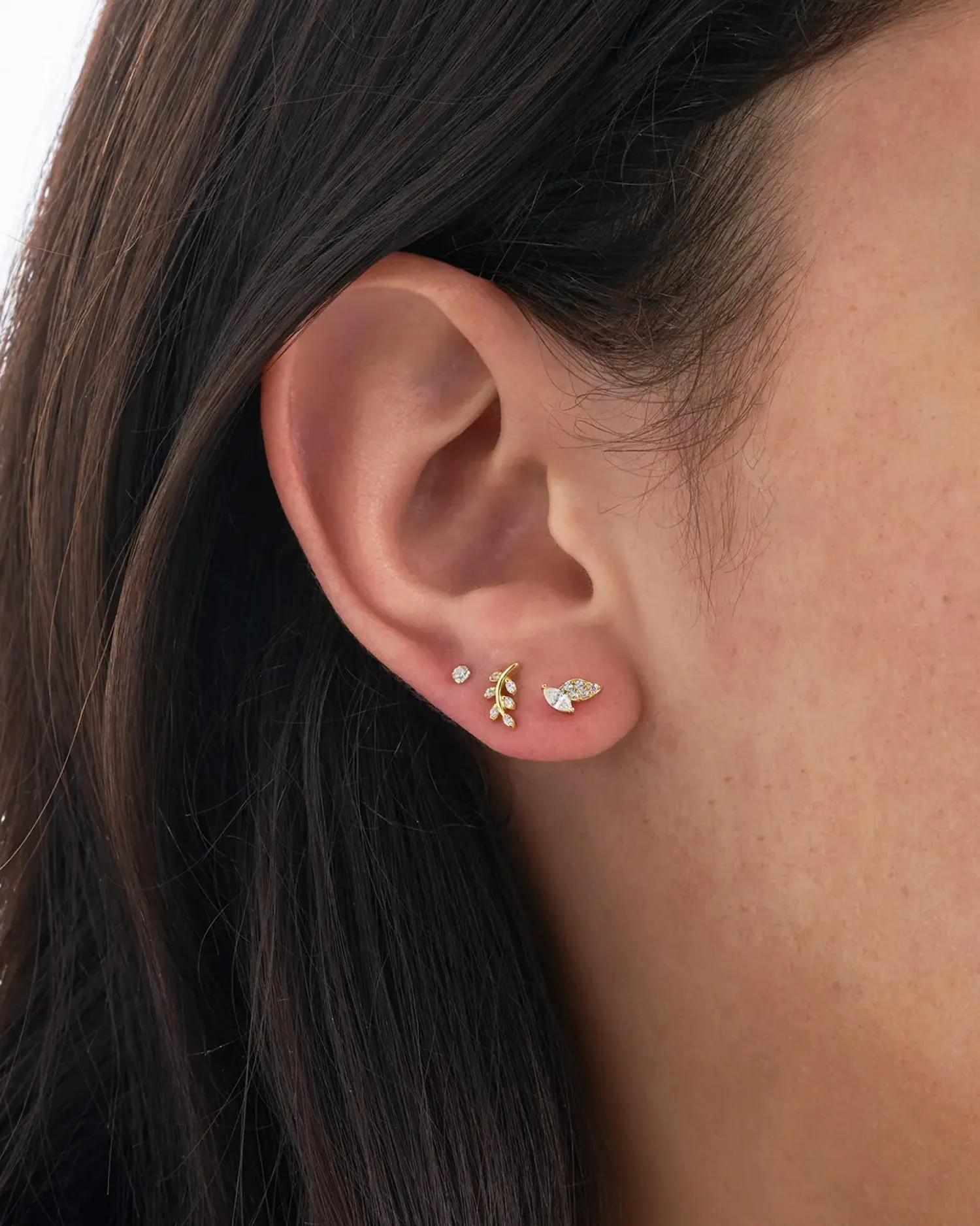 Bijou Brigitte Blumenschmuck|Silver Crystals>Ohrstecker-Set - en Spark gold