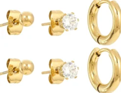 Bijou Brigitte Edelstahlschmuck In Gold|Ohrstecker>Ohrstecker-Set - Iconic Trio gold