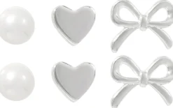 Bijou Brigitte Ohrstecker|Perlenschmuck>Ohrstecker-Set - Mindful Shine weiß, silber