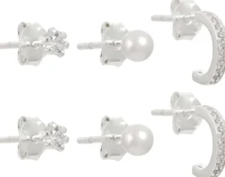 Bijou Brigitte Silver Crystals|Ohrstecker>Ohrstecker-Set - Perfect Trio silber