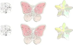 Bijou Brigitte Ohrringe 925Er Silber|Ohrringe 925Er Silber>Ohrstecker-Set - Pink Butterfly rosa