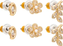 Bijou Brigitte Ohrringe Gold|Blumenschmuck>Ohrstecker-Set - Pretty Leaves gold