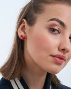 Bijou Brigitte Ohrstecker>Ohrstecker-Set - Red Bullets rot
