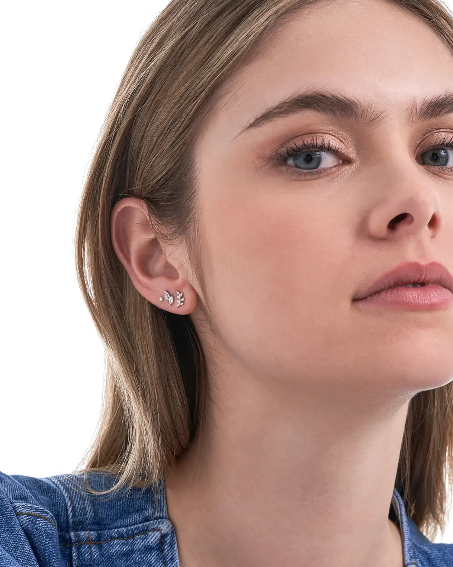 Bijou Brigitte Blumenschmuck|Silver Crystals>Ohrstecker-Set - Silver Spark silber