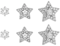 Bijou Brigitte Ohrstecker>Ohrstecker-Set - Silver Stars silber