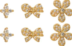 Bijou Brigitte Ohrringe Gold|Blumenschmuck>Ohrstecker-Set - Sparkling Springtime gold