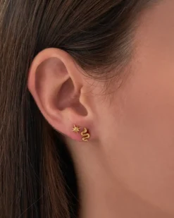 Bijou Brigitte Ohrringe 925Er Silber|Ohrringe Gold>Ohrstecker-Set - Sparkling Stars gold