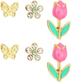 Bijou Brigitte Ohrringe Gold|Blumenschmuck><noscript><img width=