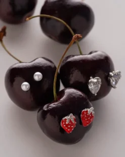 Bijou Brigitte Ohrstecker>Ohrstecker-Set - Strawberry Trio rot, silber