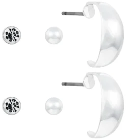 Bijou Brigitte Basics|Ohrstecker>Ohrstecker-Set - Timeless Trio silber
