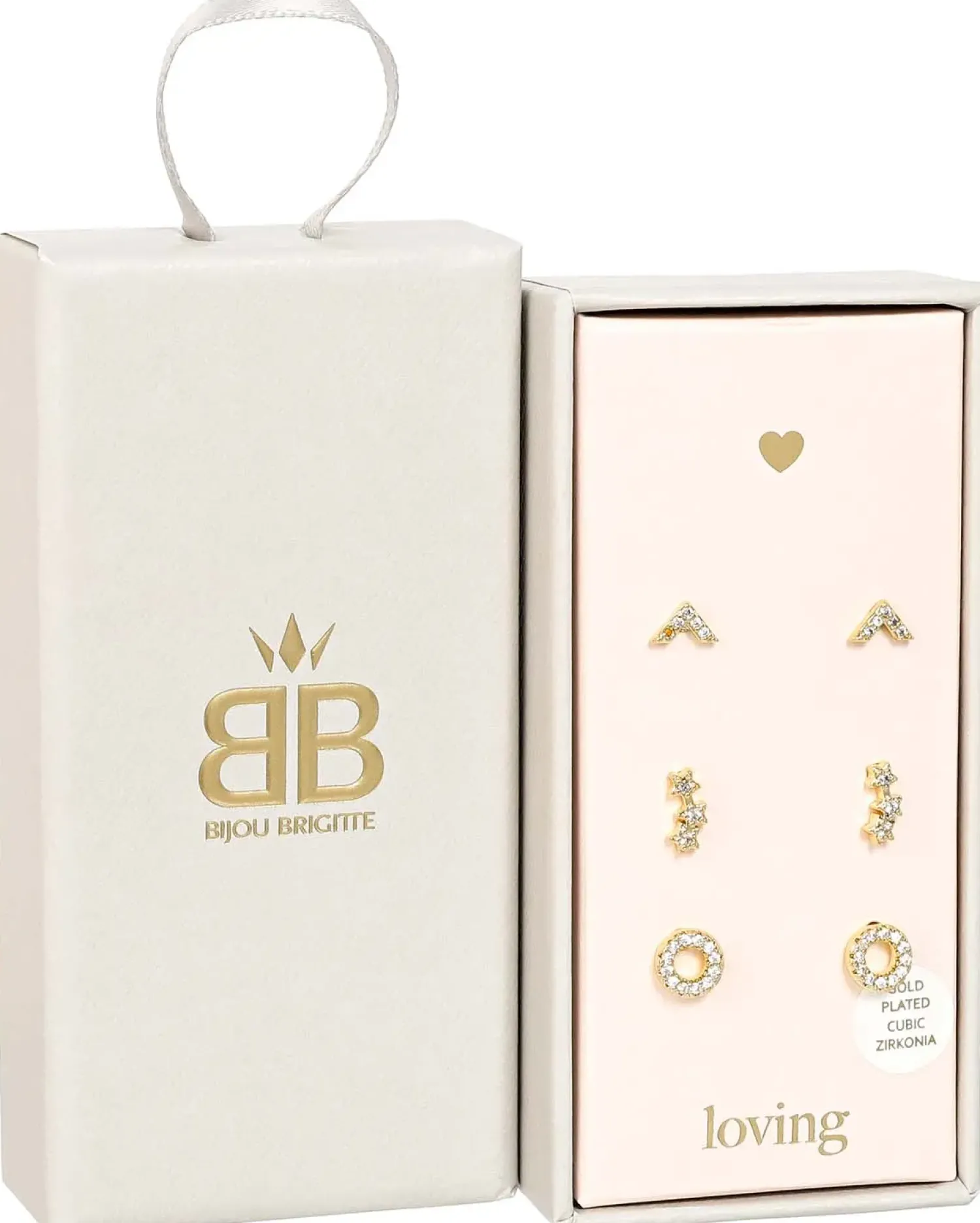 Bijou Brigitte Ohrringe Gold|Ohrstecker>Ohrstecker-Set - Trio Charm gold