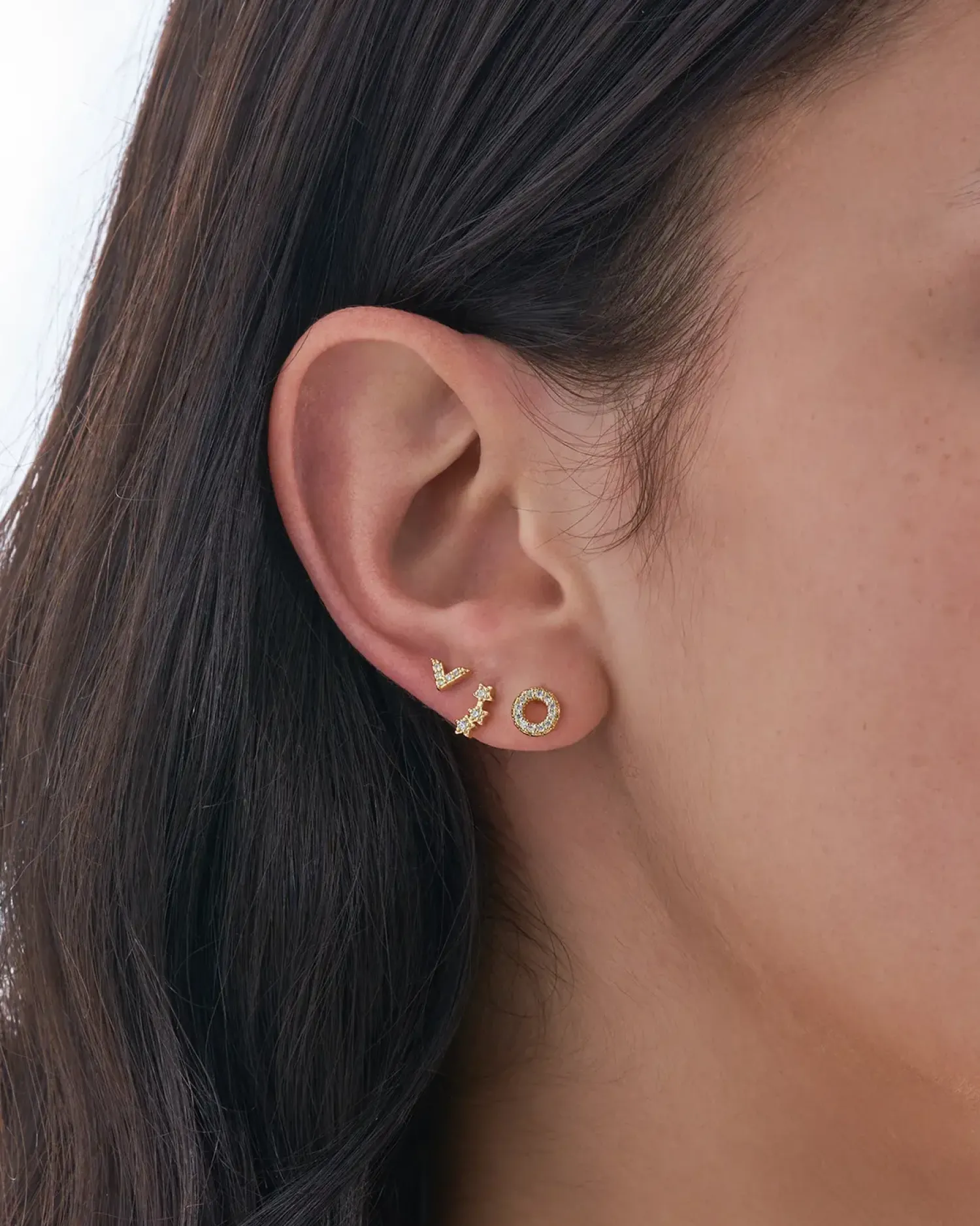 Bijou Brigitte Ohrringe Gold|Ohrstecker>Ohrstecker-Set - Trio Charm gold