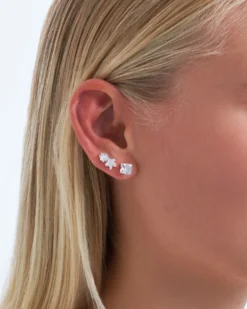 Bijou Brigitte Basics|Ohrstecker>Ohrstecker-Set - Zirconia Trio silber
