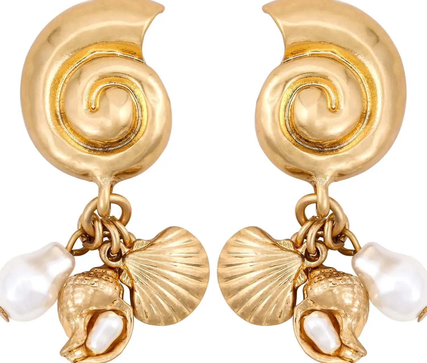 Bijou Brigitte Muschelschmuck|Ohrringe Gold>Ohrstecker - Shell Dream gold