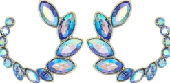 Bijou Brigitte Ohrstecker>Ohrstecker - Shimmering Leaves blau