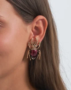 Bijou Brigitte Ohrringe Gold|Ohrstecker>Ohrstecker - Shiny Forest gold, burgundy