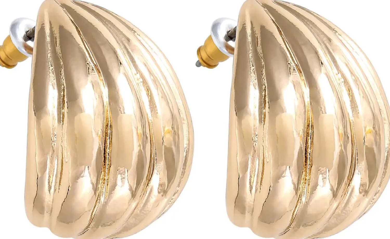 Bijou Brigitte Muschelschmuck|Ohrringe Gold>Ohrstecker - Shiny Shells gold