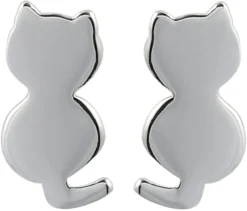 Bijou Brigitte Kinderschmuck|Ohrringe 925Er Silber>Ohrstecker - Silver Cat silber