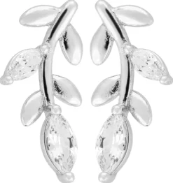 Bijou Brigitte Silver Crystals|Ohrstecker>Ohrstecker - Silver Leaf silber