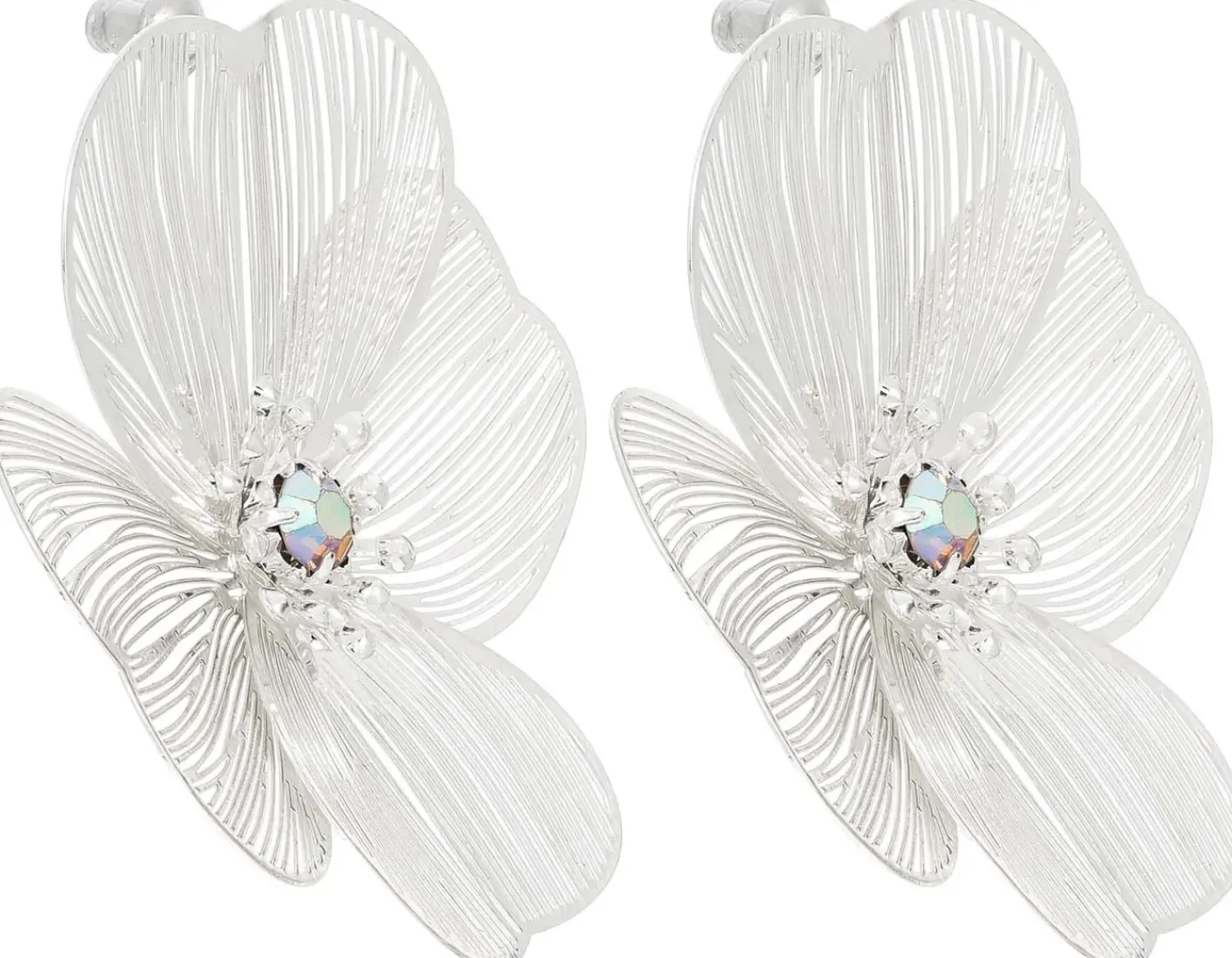 Bijou Brigitte Blumenschmuck|Ohrstecker>Ohrstecker - Silver Petal silber