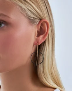 Bijou Brigitte Ohrringe Gold|Ohrstecker>Ohrstecker - Soft Circle schwarz, gold