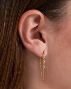 Bijou Brigitte Ohrringe Gold|Silver Crystals>Ohrstecker - Sparkle Chain gold