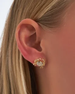 Bijou Brigitte Ohrringe Gold|Maritimer Schmuck>Ohrstecker - Sparkling Claws gold