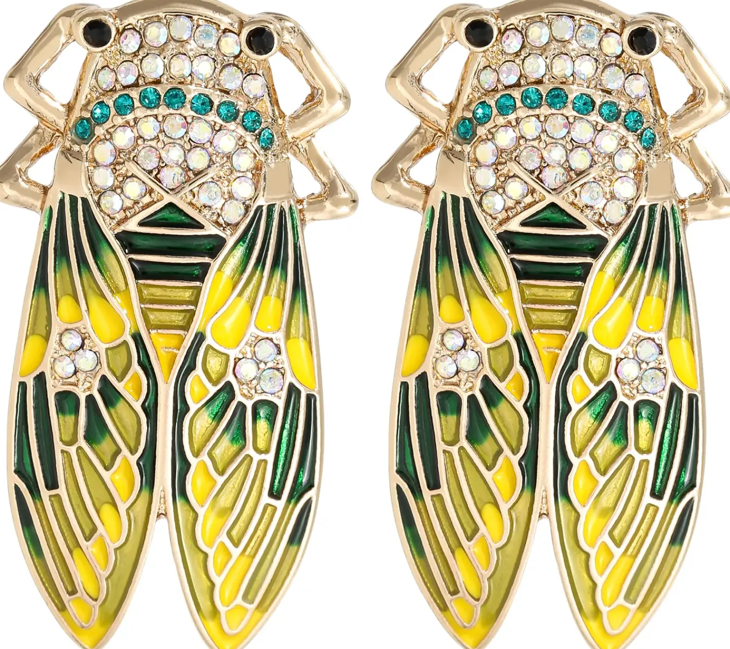 Bijou Brigitte Ohrringe Gold|Ohrstecker>Ohrstecker - Sparkling Forest gold, grün, gelb