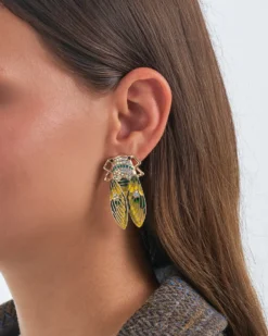 Bijou Brigitte Ohrringe Gold|Ohrstecker>Ohrstecker - Sparkling Forest gold, grün, gelb