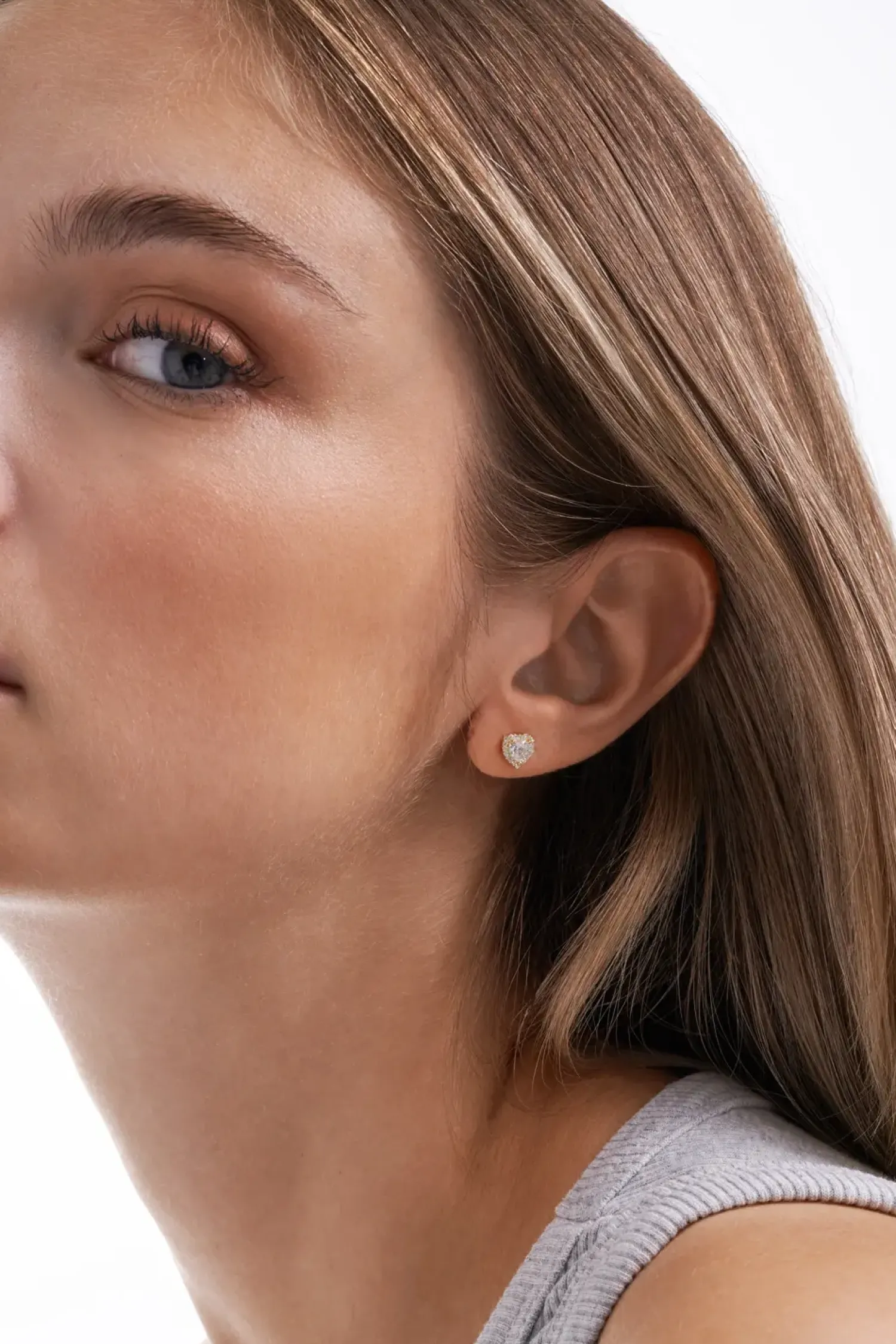 Bijou Brigitte Ohrringe Gold|Silver Crystals>Ohrstecker - Sparkling Heart gold