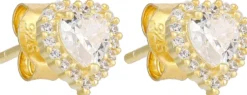 Bijou Brigitte Ohrringe Gold|Silver Crystals>Ohrstecker - Sparkling Heart gold