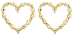 Bijou Brigitte Ohrringe Gold|Silver Crystals>Ohrstecker - Sparkling Hearts gold