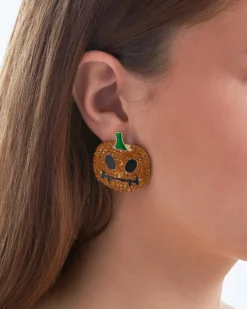 Bijou Brigitte Ohrstecker>Ohrstecker - Sparkling Pumpkin orange