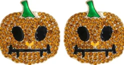 Bijou Brigitte Ohrstecker>Ohrstecker - Sparkling Pumpkin orange