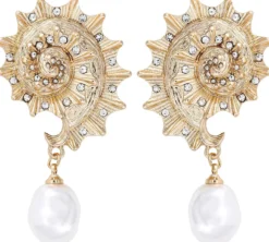 Bijou Brigitte Muschelschmuck|Ohrringe Gold>Ohrstecker - Sparkling Shells gold