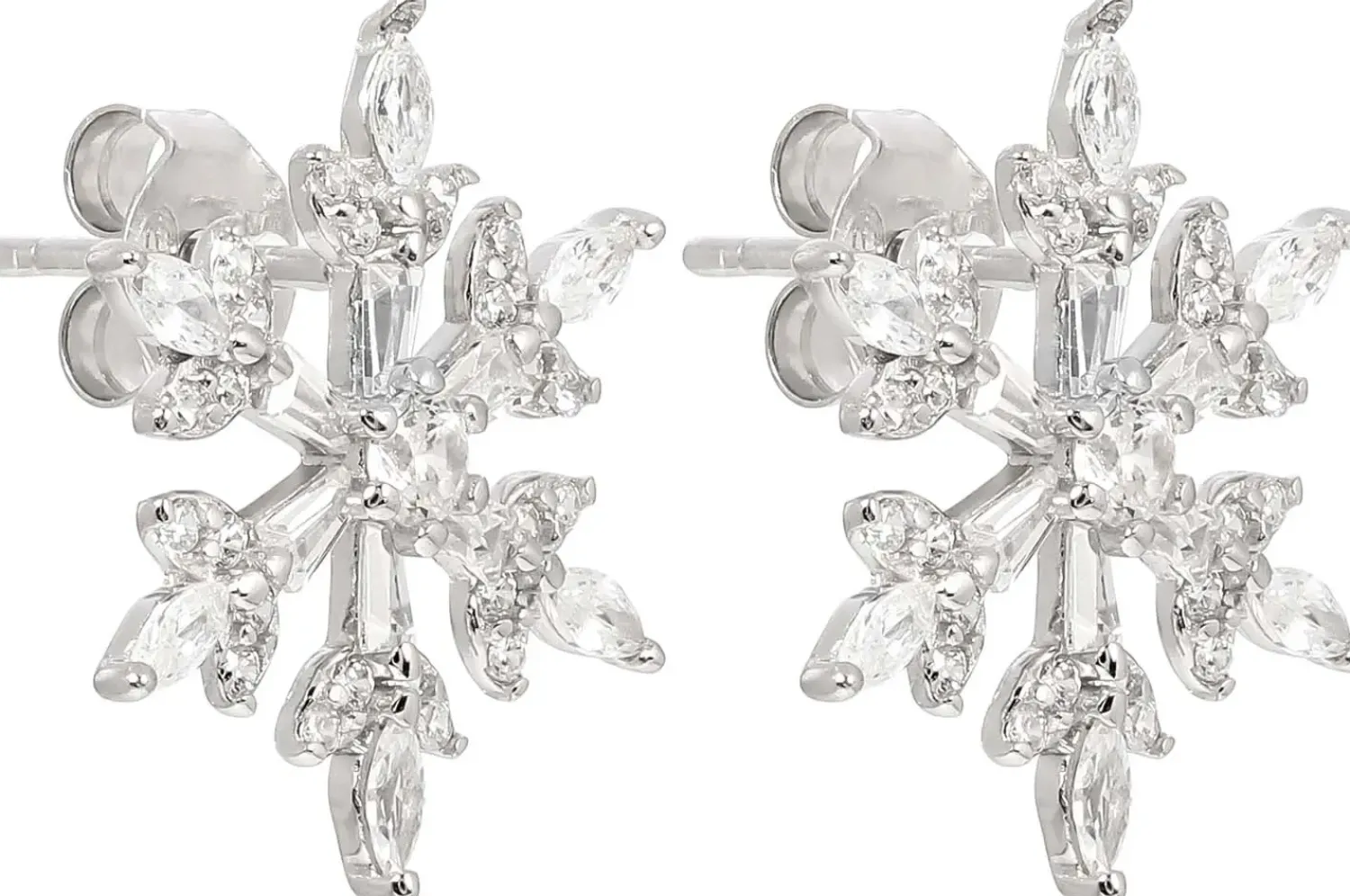 Bijou Brigitte Ohrringe 925Er Silber|Ohrringe 925Er Silber>Ohrstecker - Sparkling Snowflakes silber