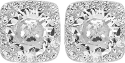 Bijou Brigitte Ohrstecker|Brautohrringe>Ohrstecker - Sparkling Squares silber