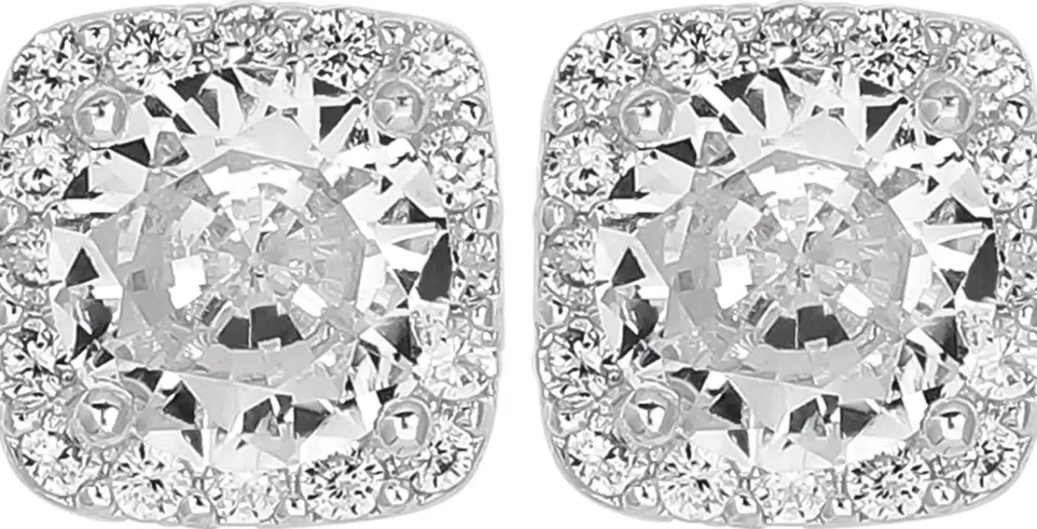 Bijou Brigitte Ohrstecker|Brautohrringe>Ohrstecker - Sparkling Squares silber