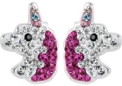 Bijou Brigitte Ohrringe 925Er Silber|Ohrringe 925Er Silber>Ohrstecker - Sparkling Unicorn silber, pink