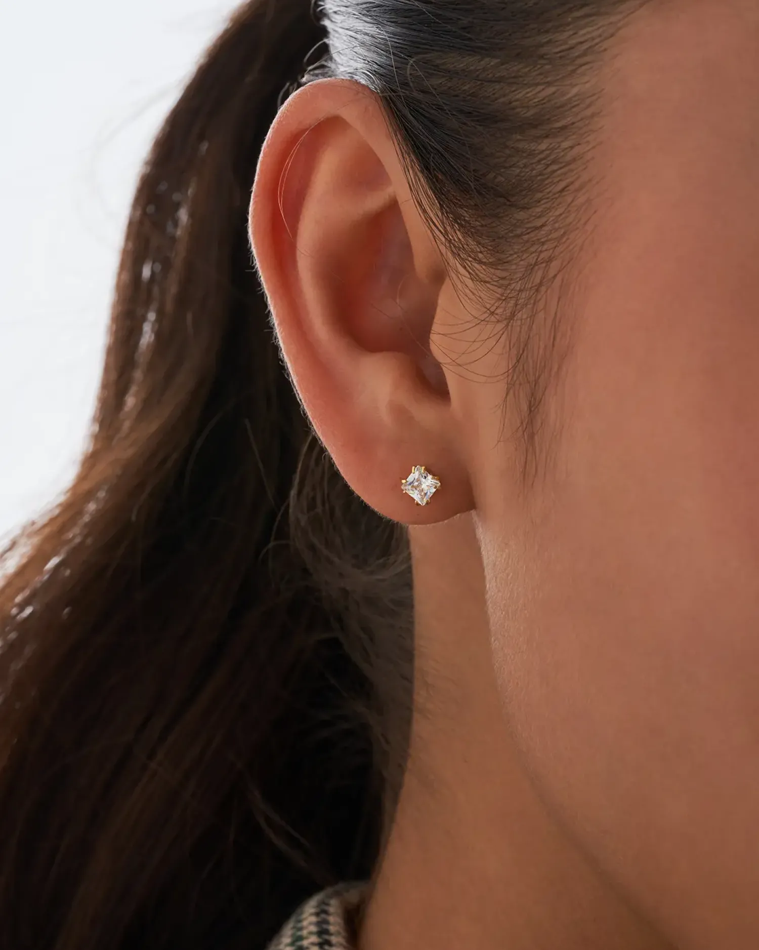 Bijou Brigitte Ohrringe Gold|Silver Crystals>Ohrstecker - Square Sparkle gold