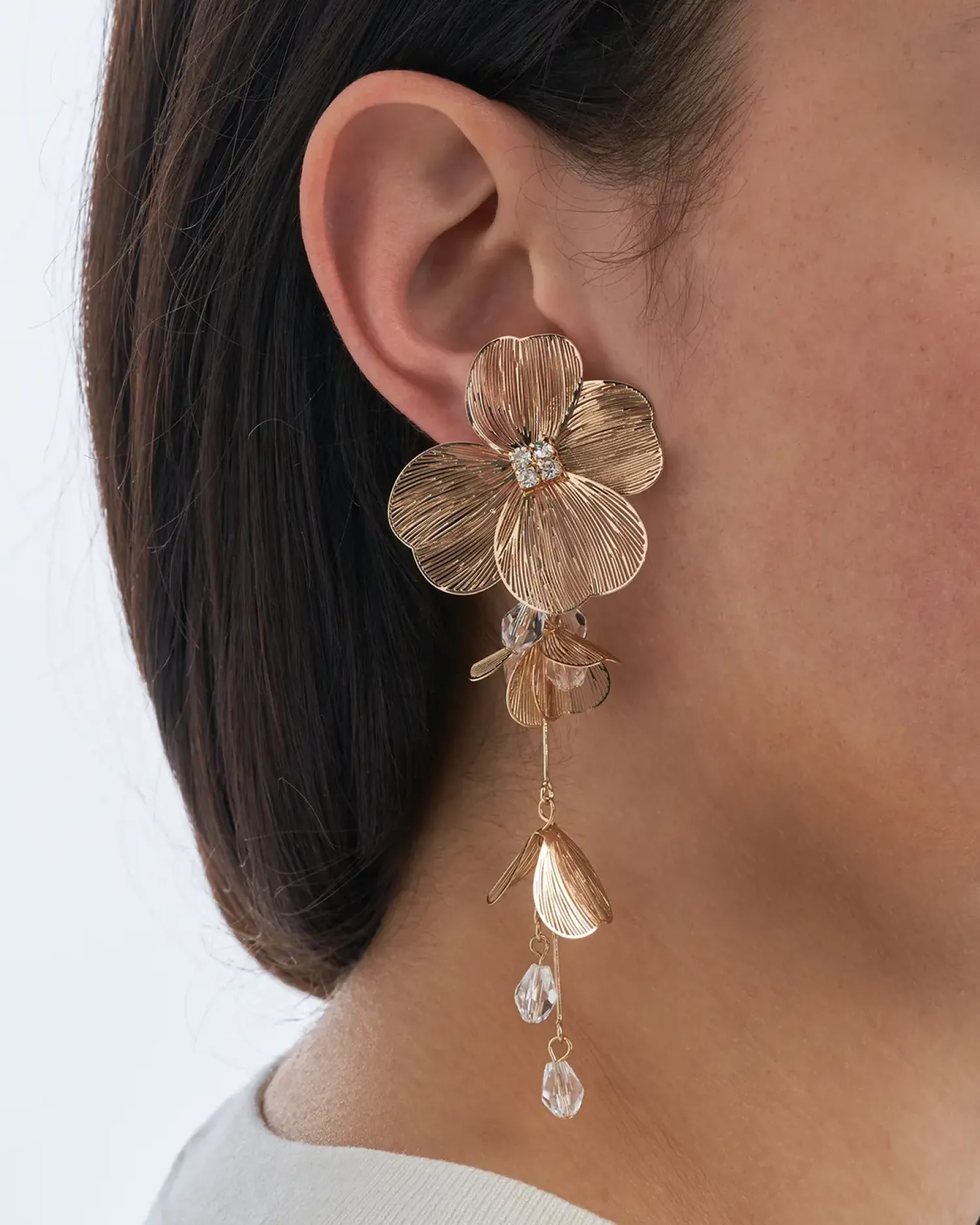 Bijou Brigitte Ohrringe Gold|Blumenschmuck>Ohrstecker - Statement Petals gold
